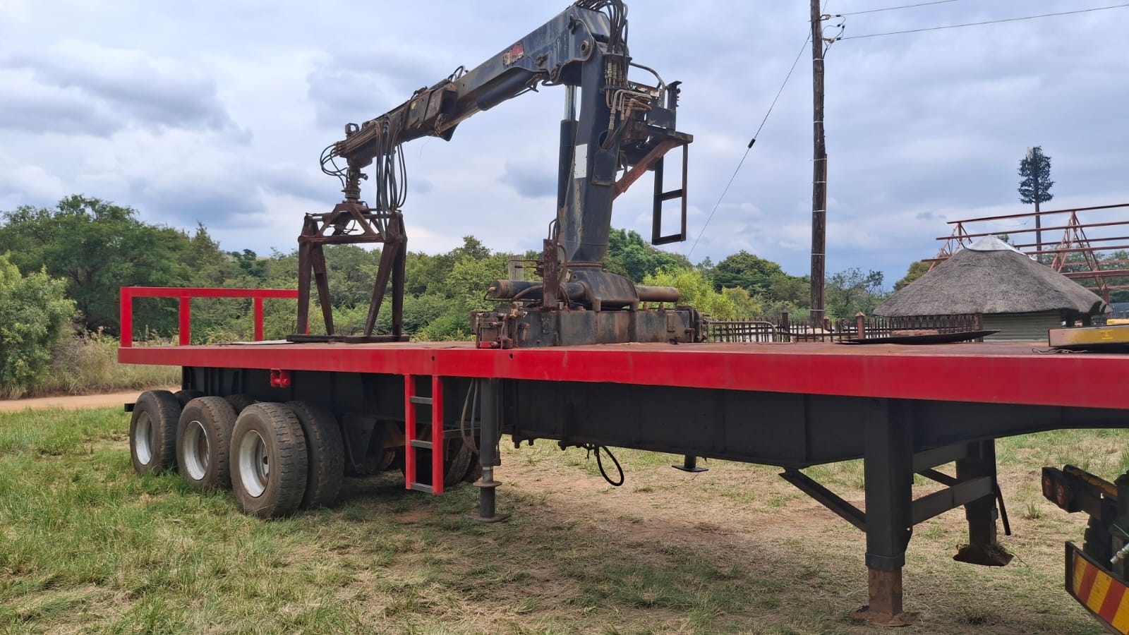 Busaf Brick Trailer and HIAB Crane and Grab